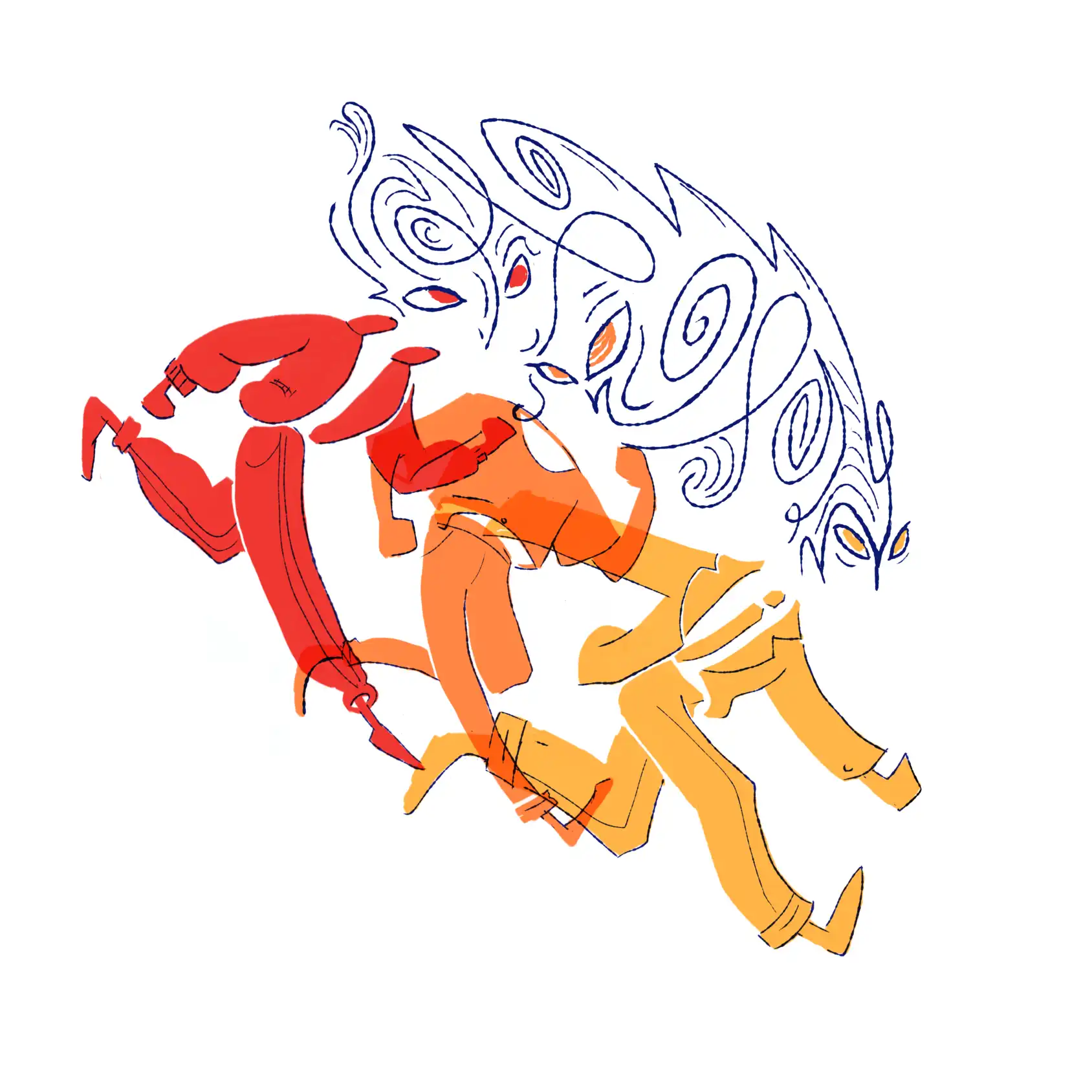 Version simplifiée du dessin pour un badge